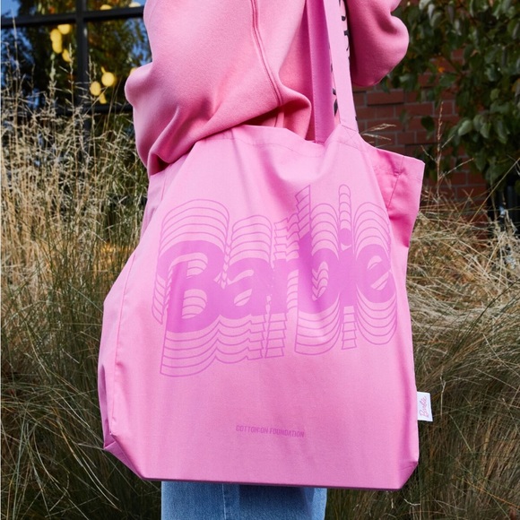 Cotton-On Barbie Foundation Kids Recycled Tote Bag - Picture 2 of 4